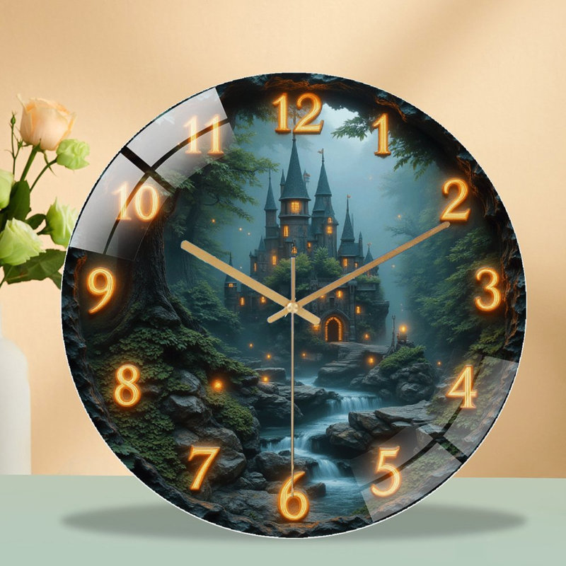 Horloge murale fantaisie, horloge murale 12 po
