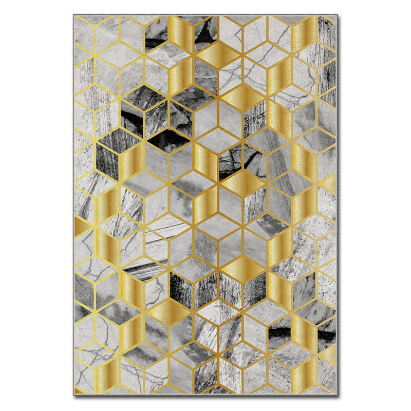 Luxurious Area Carpet (5.2 x 7.5 ft), 100% Polyester, 740 g/m² | Soft Velvet Fabric with Non-Slip Felt Dot Underside, Laminated Sponge for Comfort | Easy to Clean, Machine Washable at 86°F | Ideal for Living Room & Bedroom Decor