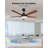 Lumary 52" Smart Ceiling Fan with RGBAI Lights Remote, WiFi Bluetooth Low Profile Ceiling Fan with Alexa/Google/App,Dimmable & Color Tuning, 5"/10" downrods Mount(Black)-115921089