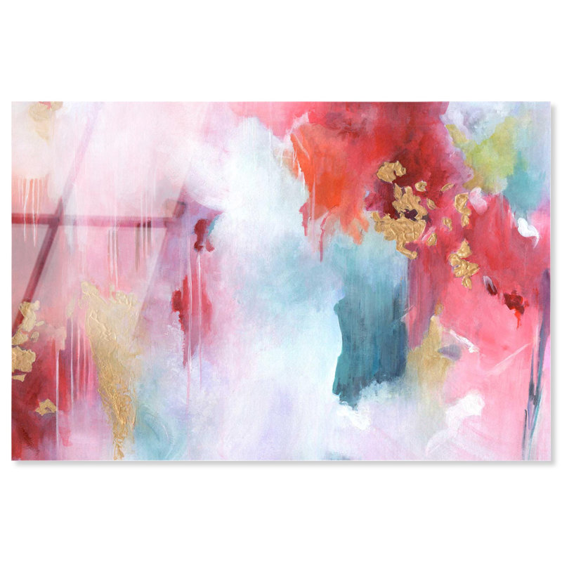 Décoration murale colorée en acrylique «Rolling in Love» par Art Remedy, prête à être accrochée, H 10 po x l 15 po