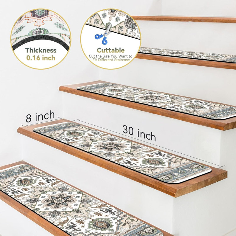 Tapis d'escalier antidérapant Ilkin