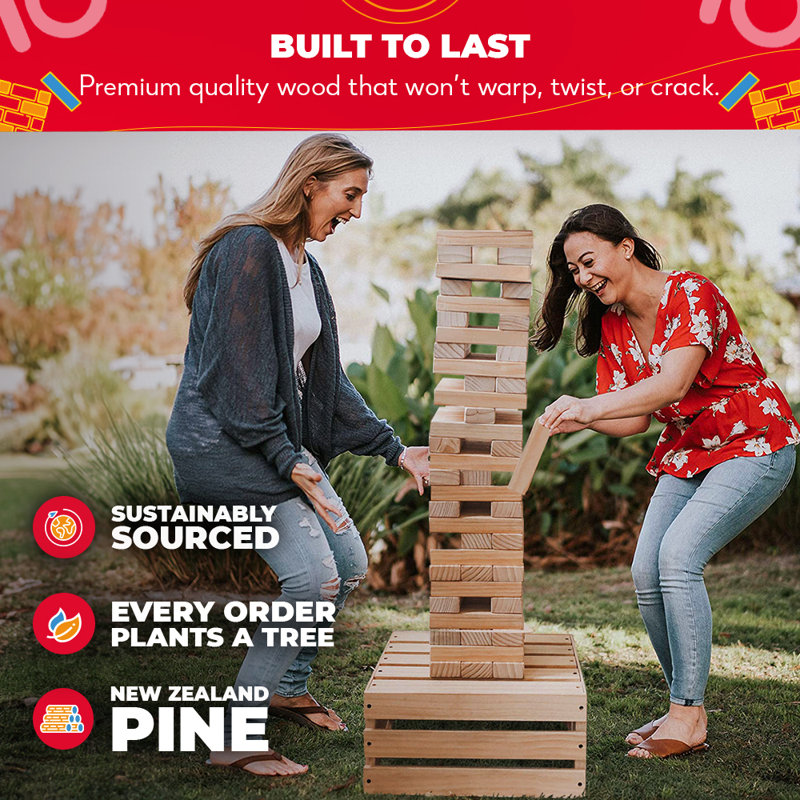 Giant Tower Game w/ Storage Crate