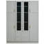 Grand garde-manger moderne avec portes en acrylique, 11 tablettes et support à vin-130483008