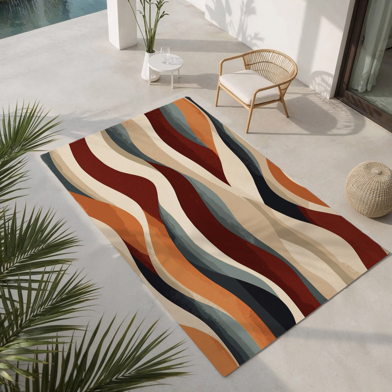 Tapis d'intérieur et d'extérieur Shifting Grace, Rectangle 1 pi 6 po x 2 pi 6 po