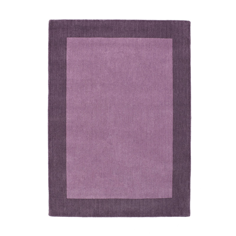 Wool Hand Loomed Area Rug Mauve, Rectangle 120 x 170cm
