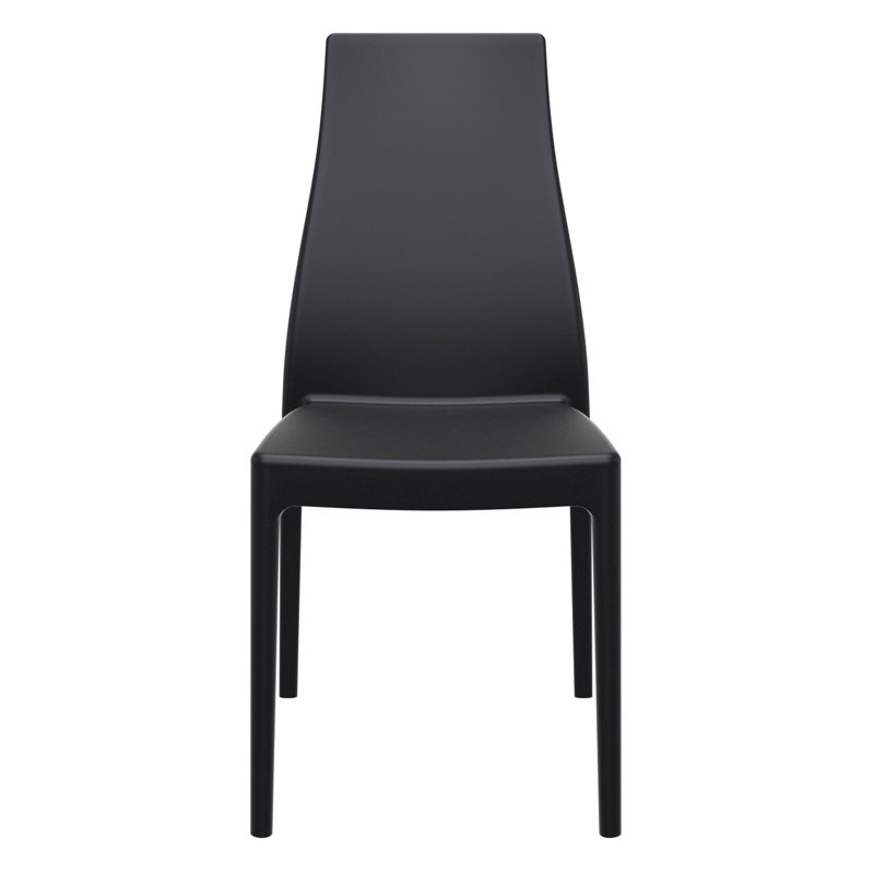 Chaise d'appoint empilable Mckenna, Noir