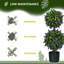 Set of 2 Artificial Plants, Lavender Flowers Ball Trees with Pot, for Home Living Room Indoor Outdoor Decor, 70cm