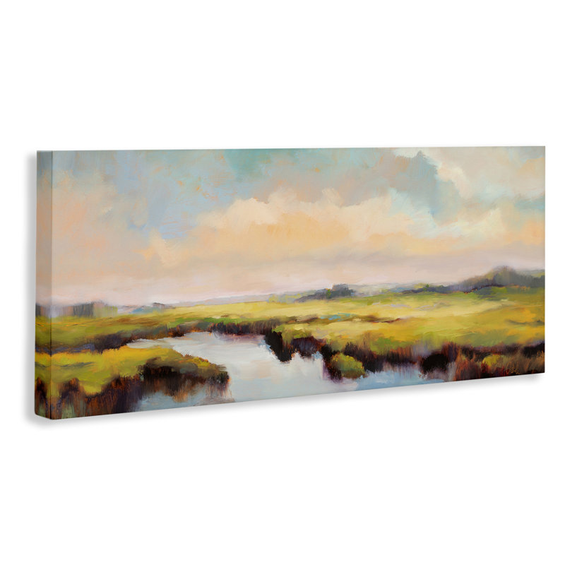 Art mural sur toile Sunrise over Country Stream par Odile bp-748_CN, H 10 po x l 24 po