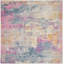 Tapis abstrait rose / bleu / orange / ivoire Abbate-1755712693