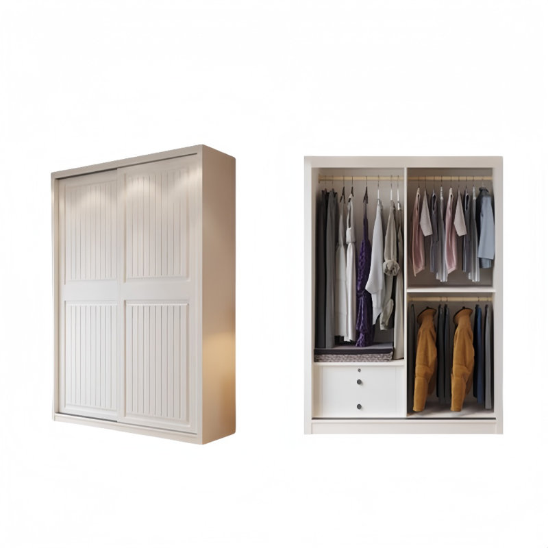 Garde-robe simple de couleur unie, H 82,68 po x l 51,18 po x P 24,41 po
