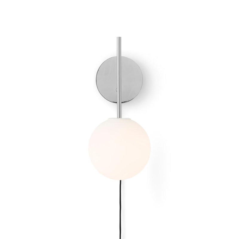 TR Bulb Suspended Wall Lamp, Frame, Brushed Brass, ETL, Polished Steel
