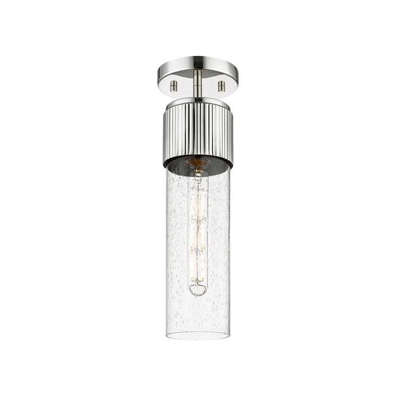 Plafonnier encastré 12 lumières Bolivar, Nickel poli, H 15,25 po x l 4 po x P 4 po, Bullé