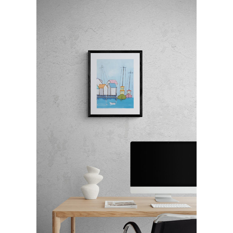 Harbor Town Print by Phyllis Adams