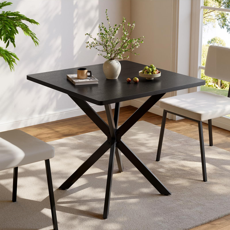 Table de salle à manger 31,5 "pour 2 à 4 personnes, Noir