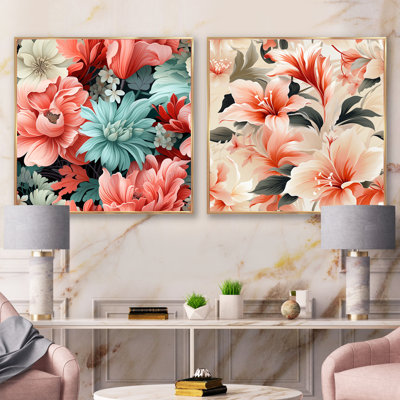 Greenock - Floral Square Collage Set Of 2