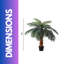 100cm Faux Palm Plant in Freestanding