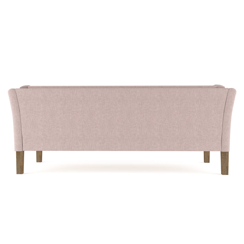 Charlton Flared Shelter-Arm Sofa, Weathered, Box Weave Linen Blush, 31" H x 84" W x 33" D