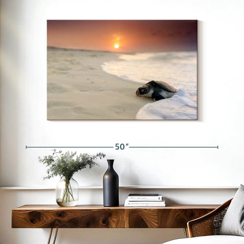 Brampt Turtle On The Shore, 26" H x 39" W
