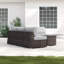 4 avec coussins, entièrement assemblé, aluminium antirouille, ensemble de socialisation de patio rempli de mousse et résistant aux intempéries, avec cadre, tissé à la main, canapé modulaire réversible, facile à entretenir