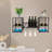 Ellian Wine Bottle & Glass Rack Black