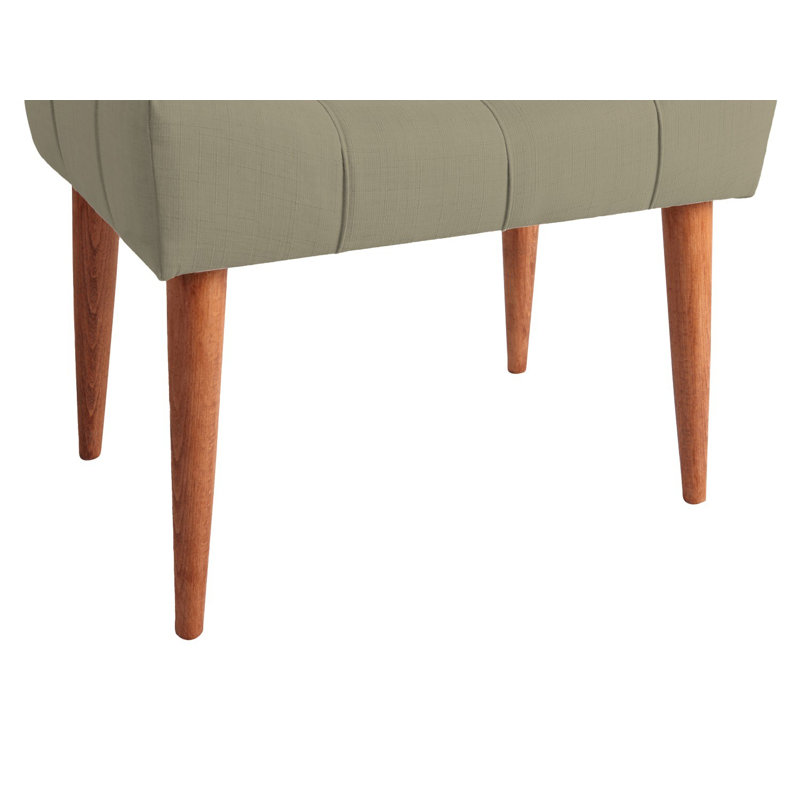 Pouf gris élégant avec structure en bois massif, 22,8 po x 17,7 po x 15,7 po | Tissu 100% polyester, facile à nettoyer | 32 coussins en mousse pour plus de confort | Idéal pour le salon, la chambre à coucher et la décoration intérieure