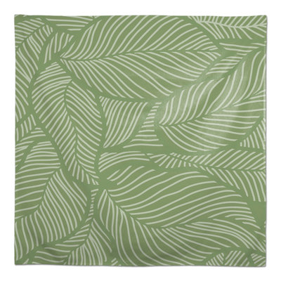 Dense Leaves Gray 4 Tablecloth