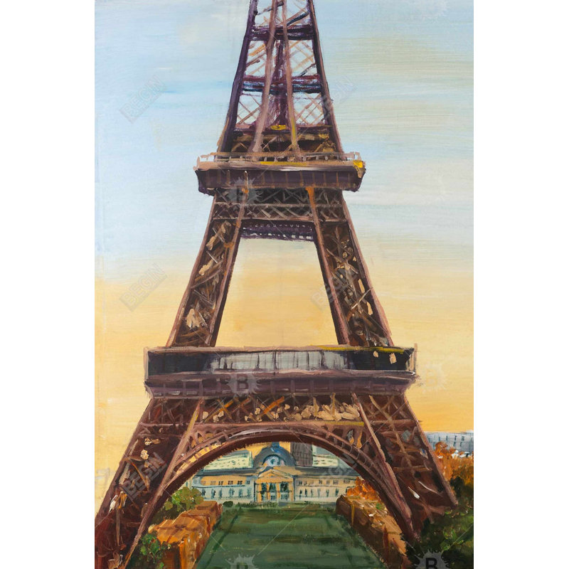 «Tour Eiffel à l'aube», H 36 po x l 24 po