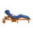 2-Pack Outdoor Lounge Chairs, Acacia Wood Frame, Cushioned, Adjustable Backrest & Leg Rest, Headrest & Retractable Side Tray, Perfect for Patio, Pool, Garden, Beach-1831741778