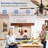 42 Inch Caged Ceiling Fans with Lights, Dual Finish 5 Black Walnut Blades Hanging Fan, Rustic Ceiling Fan with Remote APP Control for Farmhouse Indoor/Outdoor Use-479030480-479030487-479030484