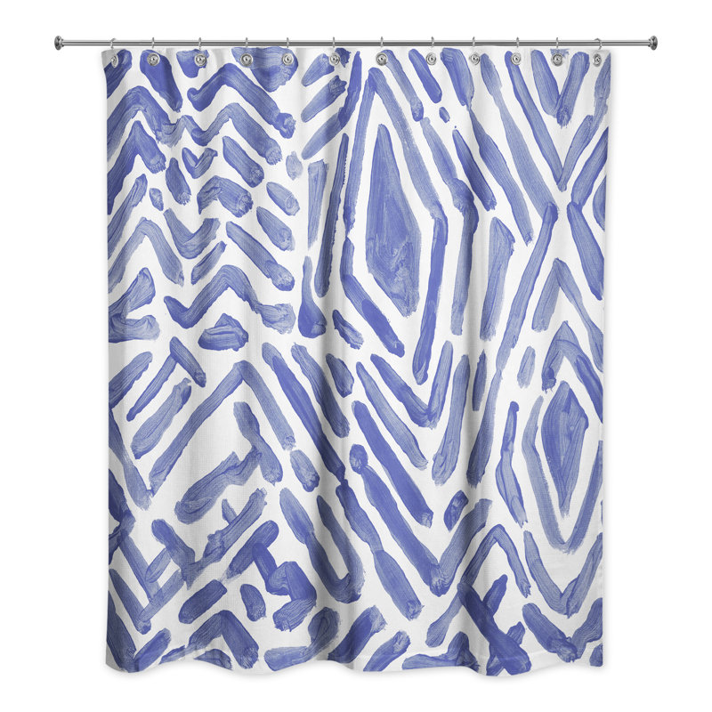 Rideau de douche Romesh, Bleu