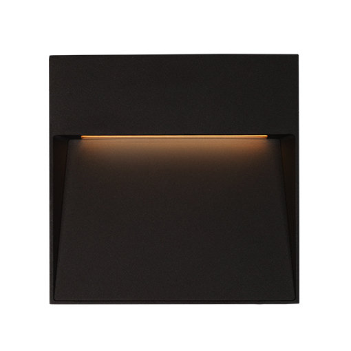 Casa 1 - Light LED Outdoor Flush Mount, Black, 8.25" H x 8.25" W x 1" D