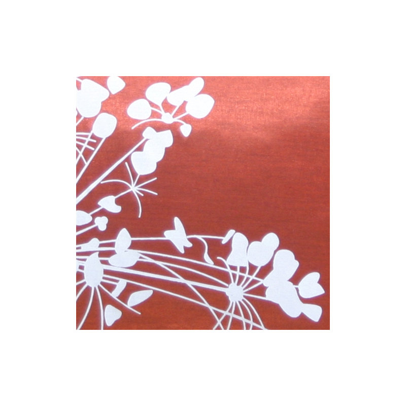 Coussin décoratif fleur Carlea, Rouge / Blanc