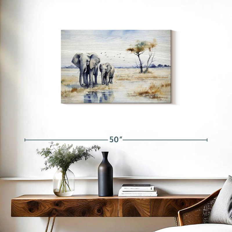 Brampt Wilderness Elephants, 20" H x 30" W
