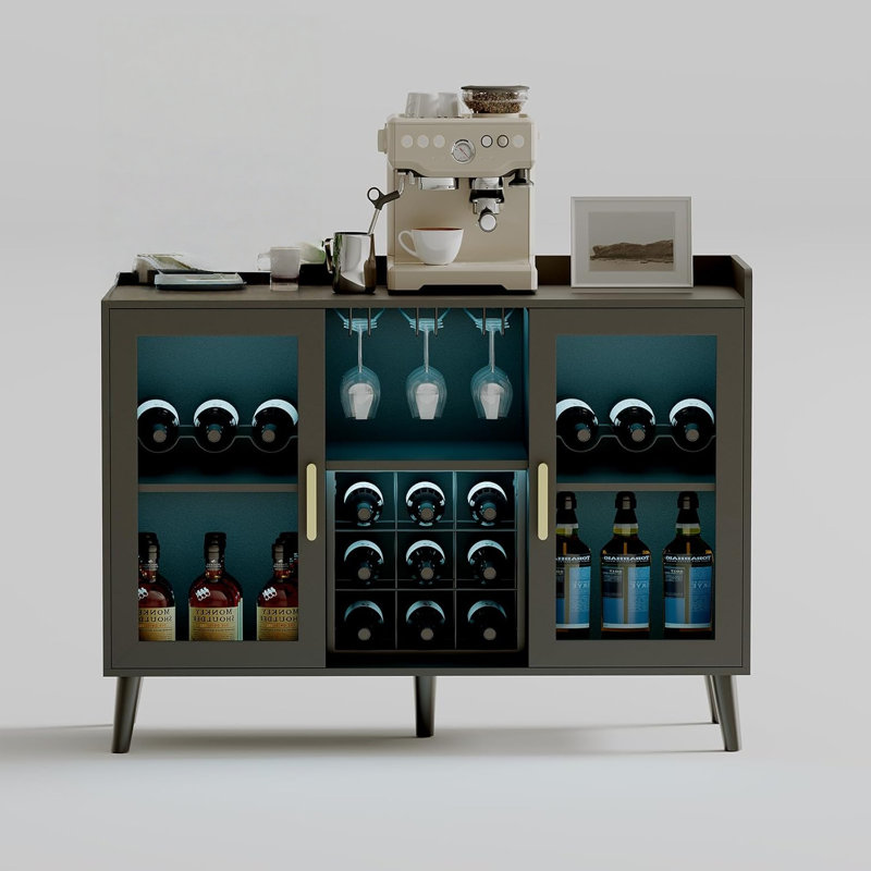 119.9cm Bar Cabinet, Black