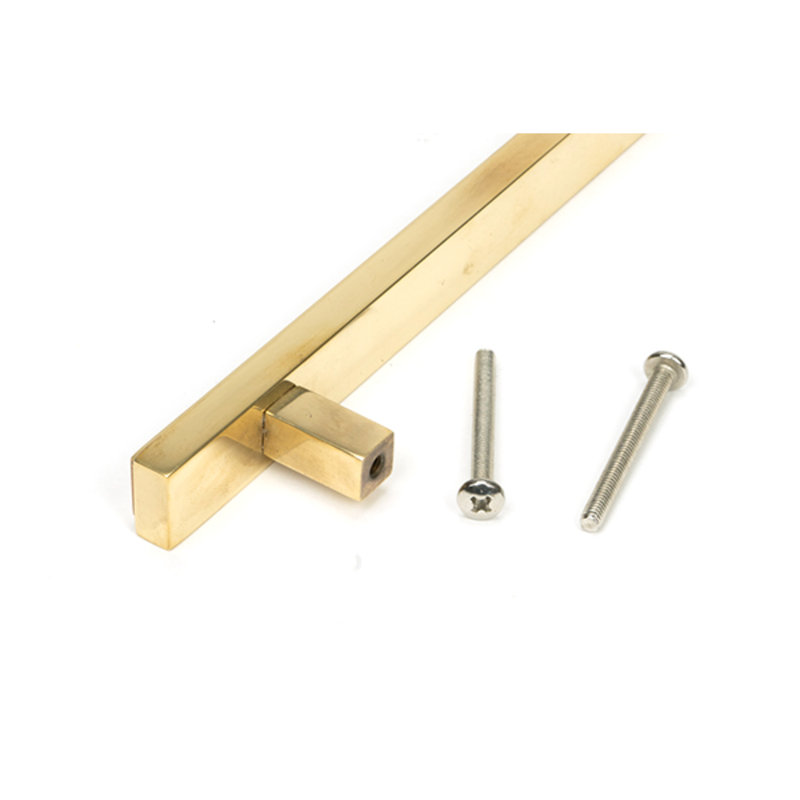 Polished Chrome Scully Pull Handle - Small, Aged Brass, 22.4 cm