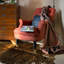 Tapis brun 4,6 pi x 5,2 pi en simili cuir de vache, tapis décoratif de style campagnard Western