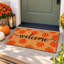 Paillasson de bienvenue en fibre de coco, motif citrouille d'automne, 76 x 43 cm