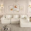 Canapé modulaire modulaire avec repose-pieds, canapé nuage sans assemblage pour salon, canapé en tissu moelleux en forme de L 118 po, canapé de salon moderne et familial-305285182