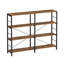 4-Tier Bookshelf, Shelving Unit, Tall Storage Shelf, 30 X 120 X 109.4 Cm, Industrial Style, Room Divider, Living Room, Study, Kitchen, Rustic Brown