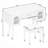 Elegant Vanity Makeup Table And Chair Set With Organizer, Charging Port, And Dual Function As Writing Desk.-1297424446