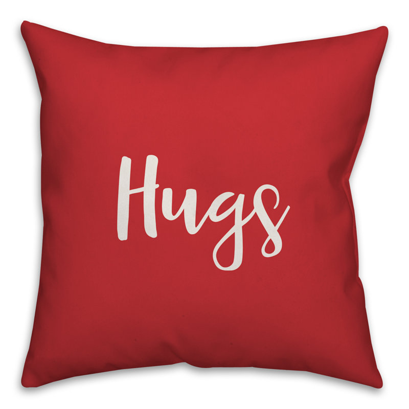  Coussin Hugs, Rouge / Blanc, Housse de coussin