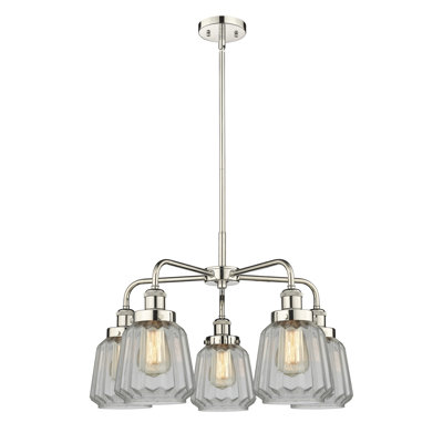 Bayron 5 - Light Glass Dimmable Chandelier