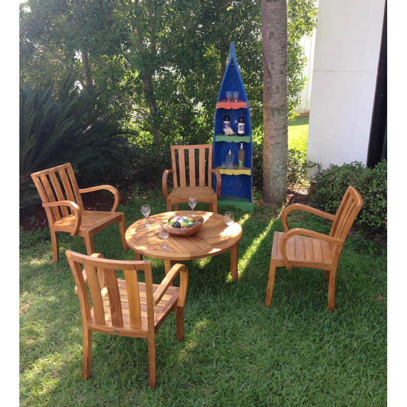 Chaise de patio en teck Chanelle