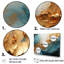 Or bleu sarcelle, spirale abstraite, art mural-95869267-95869272