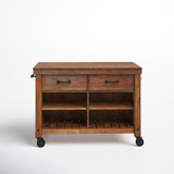 Vargas 2-drawer Kitchen Island/Cart with Locking Casters