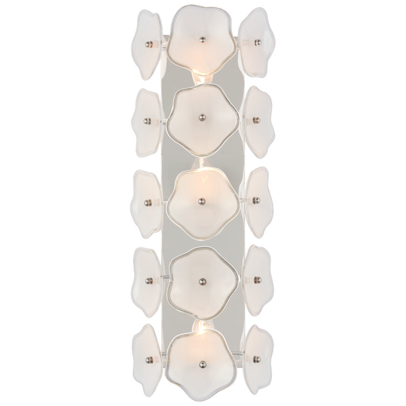 kate spade new york Leighton 20" Sconce, Polished Nickel, Cream