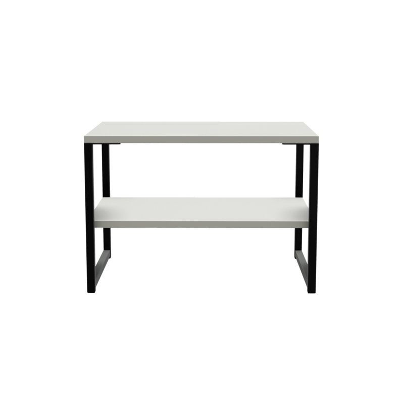 Fully Assembled Side Table, Black, Light Grey