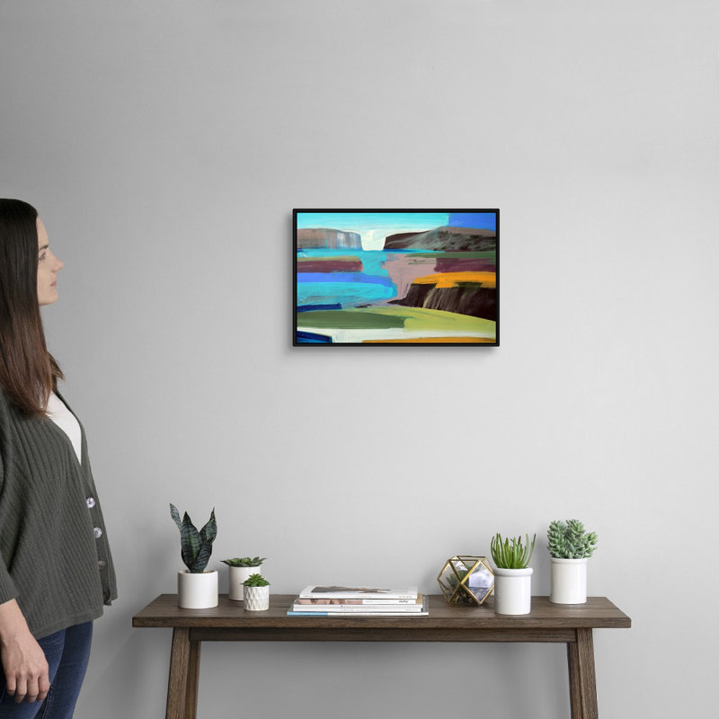 «Coastal» par Paul Powis - reproduction d'art sur toile, H 14 po x l 20 po x P 1,75 po, Cadre noir