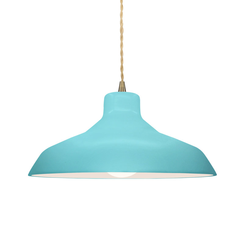 Gela 1 - Light Dome Pendant, Antique Brass, 6.25" H x 13.5" W x 13.5" D