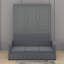 Lit escamotable double pleine grandeur avec coussin-728940598
